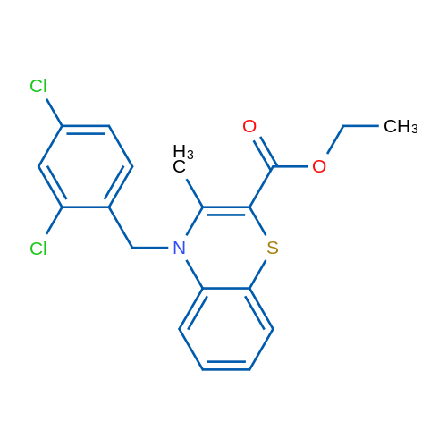 Ethyl 4-[(2,4-dichlorophenyl)methyl]-3-methyl-4H-1,4-benzothiazine-2-carboxylate 1g