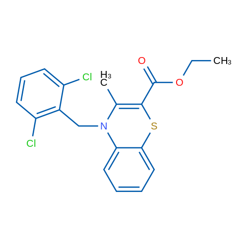 Ethyl 4-[(2,6-dichlorophenyl)methyl]-3-methyl-4H-1,4-benzothiazine-2-carboxylate 5mg