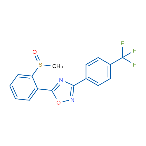 5-(2-Methanesulfinylphenyl)-3-[4-(trifluoromethyl)phenyl]-1,2,4-oxadiazole 1g