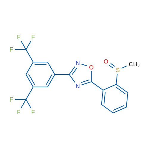3-[3,5-Bis(trifluoromethyl)phenyl]-5-(2-methanesulfinylphenyl)-1,2,4-oxadiazole 1g