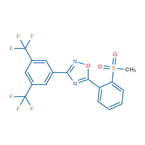 3-[3,5-Bis(trifluoromethyl)phenyl]-5-(2-methanesulfonylphenyl)-1,2,4-oxadiazole 1g