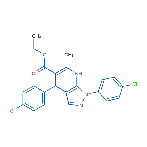 Ethyl 1,4-bis(4-chlorophenyl)-6-methyl-1H,4H,7H-pyrazolo[3,4-b]pyridine-5-carboxylate 1g