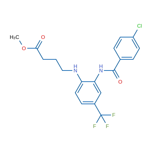 Methyl 4-{[2-(4-chlorobenzamido)-4-(trifluoromethyl)phenyl]amino}butanoate 1g