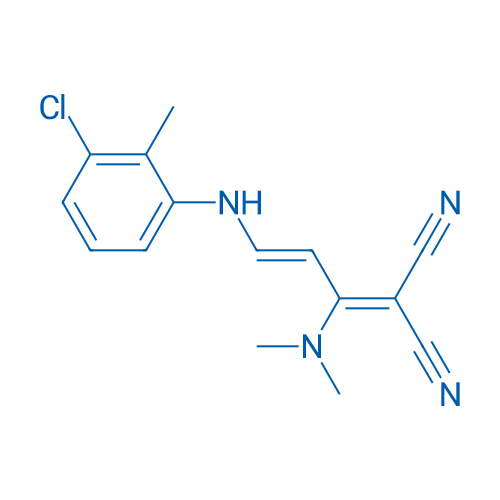 2-[(2E)-3-[(3-Chloro-2-methylphenyl)amino]-1-(dimethylamino)prop-2-en-1-ylidene]propanedinitrile 1g