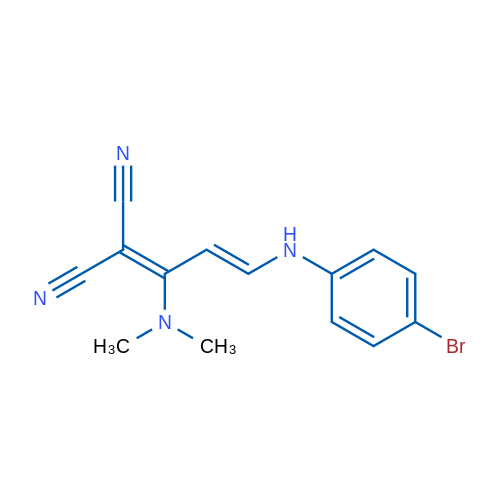 2-[(2E)-3-[(4-Bromophenyl)amino]-1-(dimethylamino)prop-2-en-1-ylidene]propanedinitrile 1g