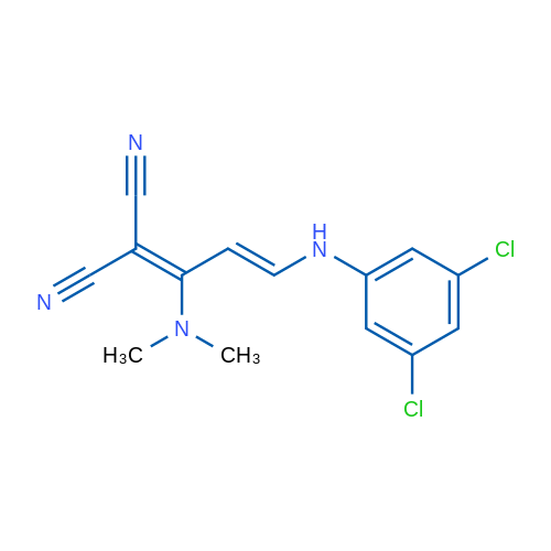 2-[(2E)-3-[(3,5-Dichlorophenyl)amino]-1-(dimethylamino)prop-2-en-1-ylidene]propanedinitrile 1g