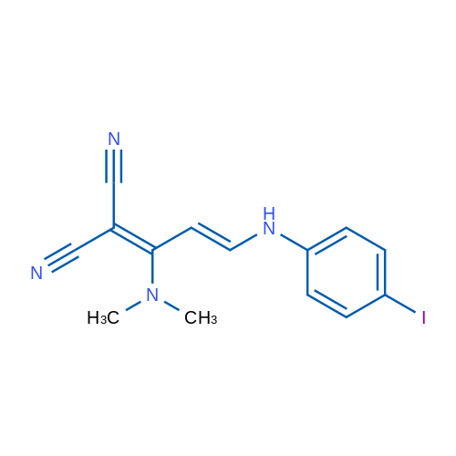 2-[(2E)-1-(Dimethylamino)-3-[(4-iodophenyl)amino]prop-2-en-1-ylidene]propanedinitrile 1g