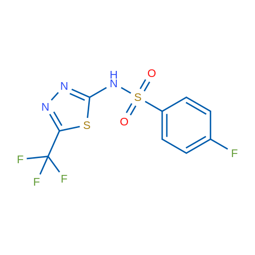 4-Fluoro-N-[5-(trifluoromethyl)-1,3,4-thiadiazol-2-yl]benzene-1-sulfonamide 1g