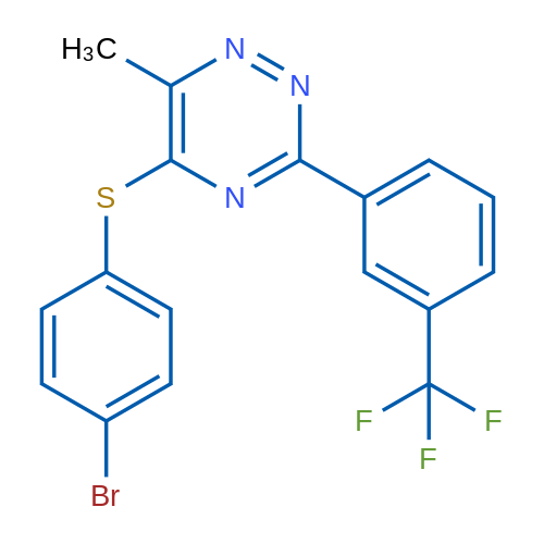 5-[(4-Bromophenyl)sulfanyl]-6-methyl-3-[3-(trifluoromethyl)phenyl]-1,2,4-triazine 1g