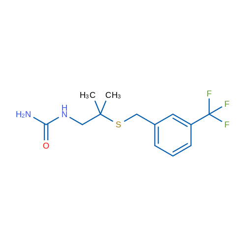 [2-Methyl-2-({[3-(trifluoromethyl)phenyl]methyl}sulfanyl)propyl]urea 1g