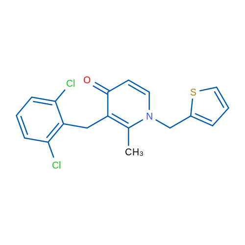 3-[(2,6-Dichlorophenyl)methyl]-2-methyl-1-[(thiophen-2-yl)methyl]-1,4-dihydropyridin-4-one 1g