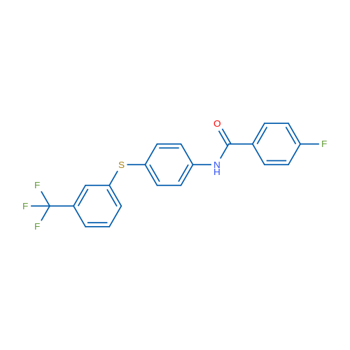 4-Fluoro-N-(4-{[3-(trifluoromethyl)phenyl]sulfanyl}phenyl)benzamide 1g