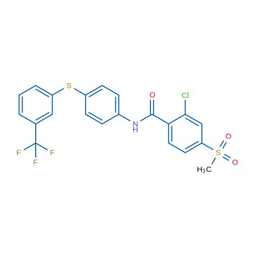 2-Chloro-4-methanesulfonyl-N-(4-{[3-(trifluoromethyl)phenyl]sulfanyl}phenyl)benzamide 1g