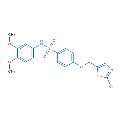 4-[(2-Chloro-1,3-thiazol-5-yl)methoxy]-N-(3,4-dimethoxyphenyl)benzene-1-sulfonamide 1g