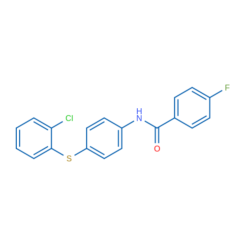N-{4-[(2-chlorophenyl)sulfanyl]phenyl}-4-fluorobenzamide 1g