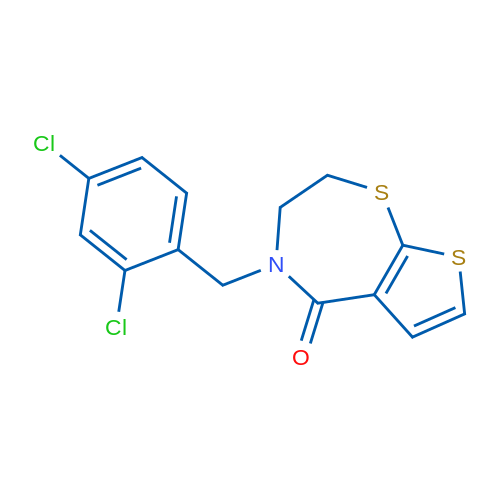 4-[(2,4-Dichlorophenyl)methyl]-2H,3H,4H,5H-thieno[3,2-f][1,4]thiazepin-5-one 1g