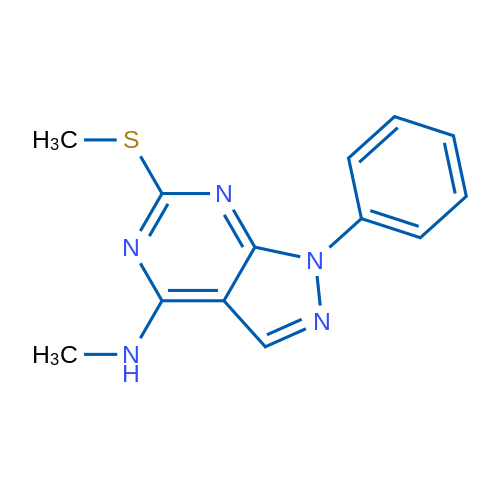 N-Methyl-6-(methylsulfanyl)-1-phenyl-1H-pyrazolo[3,4-d]pyrimidin-4-amine 1g