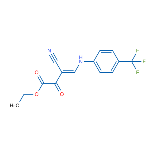 Ethyl (3E)-3-cyano-2-oxo-4-{[4-(trifluoromethyl)phenyl]amino}but-3-enoate 1g