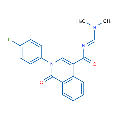 N-[(1E)-(Dimethylamino)methylidene]-2-(4-fluorophenyl)-1-oxo-1,2-dihydroisoquinoline-4-carboxamide 1g