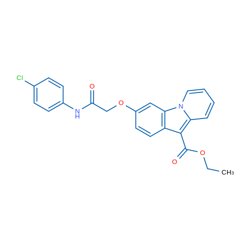 Ethyl 3-{[(4-chlorophenyl)carbamoyl]methoxy}pyrido[1,2-a]indole-10-carboxylate 1g