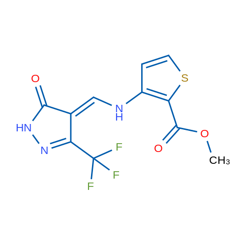 Methyl 3-({[5-oxo-3-(trifluoromethyl)-4,5-dihydro-1H-pyrazol-4-ylidene]methyl}amino)thiophene-2-carboxylate 1g