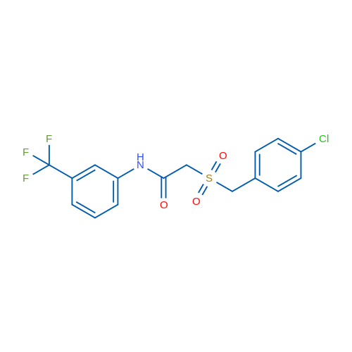 2-[(4-Chlorophenyl)methanesulfonyl]-N-[3-(trifluoromethyl)phenyl]acetamide 1g