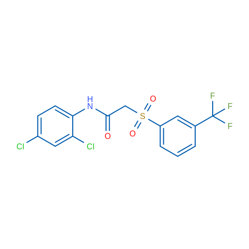 N-(2,4-Dichlorophenyl)-2-[3-(trifluoromethyl)benzenesulfonyl]acetamide 1g