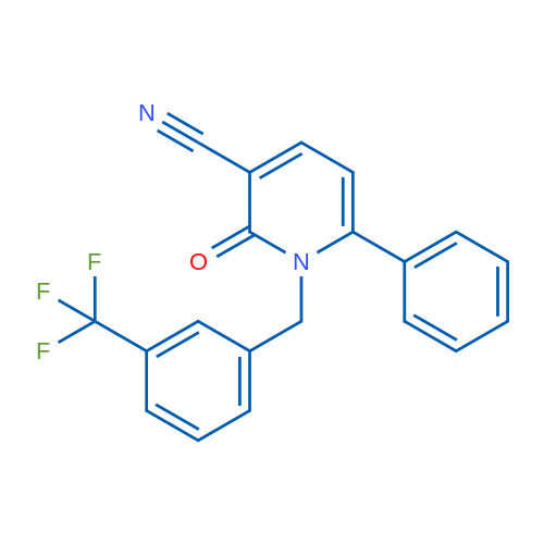 2-Oxo-6-phenyl-1-{[3-(trifluoromethyl)phenyl]methyl}-1,2-dihydropyridine-3-carbonitrile 1g