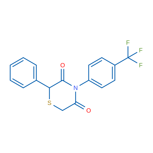 2-Phenyl-4-[4-(trifluoromethyl)phenyl]thiomorpholine-3,5-dione 1g