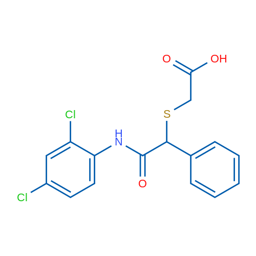 2-({[(2,4-dichlorophenyl)carbamoyl](phenyl)methyl}sulfanyl)acetic acid 1g
