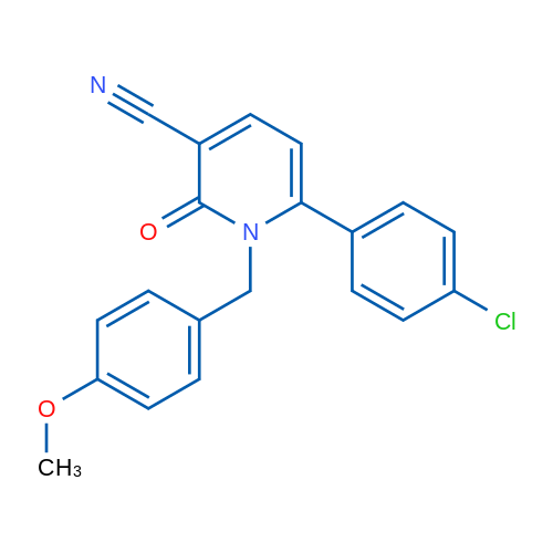 6-(4-Chlorophenyl)-1-[(4-methoxyphenyl)methyl]-2-oxo-1,2-dihydropyridine-3-carbonitrile 1g
