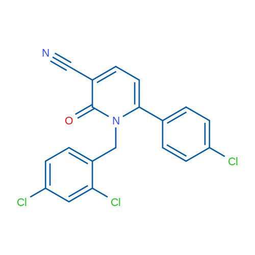 6-(4-Chlorophenyl)-1-[(2,4-dichlorophenyl)methyl]-2-oxo-1,2-dihydropyridine-3-carbonitrile 1g