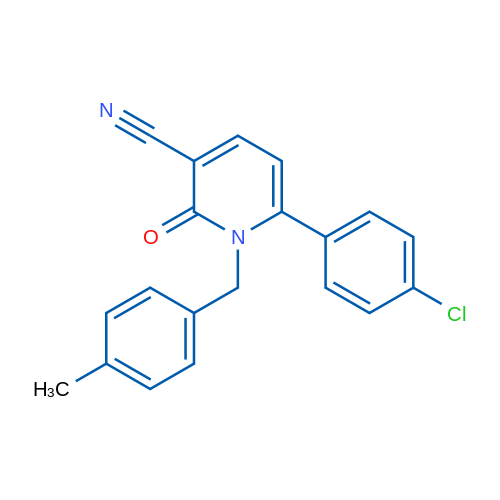 6-(4-Chlorophenyl)-1-[(4-methylphenyl)methyl]-2-oxo-1,2-dihydropyridine-3-carbonitrile 1g