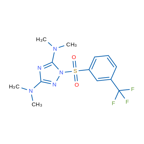 N3,N3,N5,N5-Tetramethyl-1-[3-(trifluoromethyl)benzenesulfonyl]-1H-1,2,4-triazole-3,5-diamine 1g