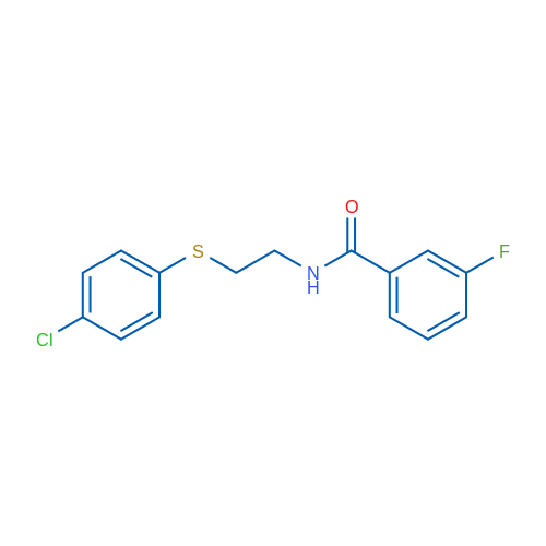 N-{2-[(4-chlorophenyl)sulfanyl]ethyl}-3-fluorobenzamide 1g