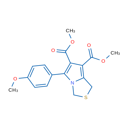 6,7-Dimethyl 5-(4-methoxyphenyl)-1H,3H-pyrrolo[1,2-c][1,3]thiazole-6,7-dicarboxylate 1g
