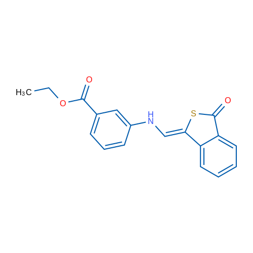 Ethyl 3-({[(1Z)-3-oxo-1,3-dihydro-2-benzothiophen-1-ylidene]methyl}amino)benzoate 1g
