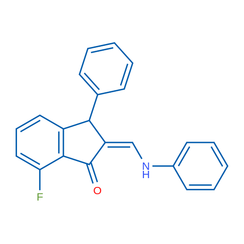 (2Z)-7-Fluoro-3-phenyl-2-[(phenylamino)methylidene]-2,3-dihydro-1H-inden-1-one 1g