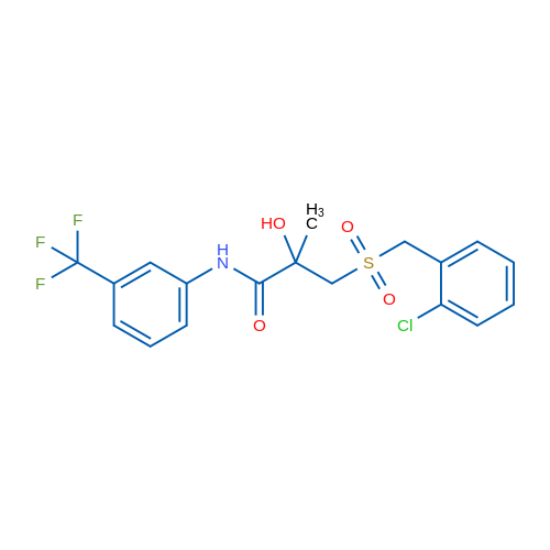 3-[(2-Chlorophenyl)methanesulfonyl]-2-hydroxy-2-methyl-N-[3-(trifluoromethyl)phenyl]propanamide 1g
