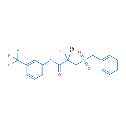 2-Hydroxy-2-methyl-3-phenylmethanesulfonyl-N-[3-(trifluoromethyl)phenyl]propanamide 1g