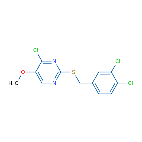 4-Chloro-2-{[(3,4-dichlorophenyl)methyl]sulfanyl}-5-methoxypyrimidine 1g