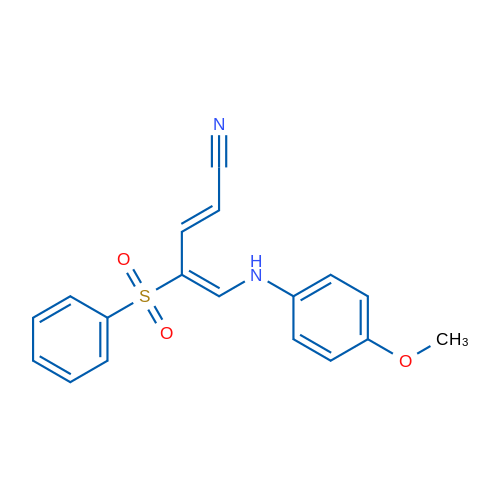 (2E,4E)-4-(Benzenesulfonyl)-5-[(4-methoxyphenyl)amino]penta-2,4-dienenitrile 1g