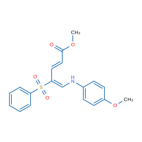 Methyl (2E,4E)-4-(benzenesulfonyl)-5-[(4-methoxyphenyl)amino]penta-2,4-dienoate 1g