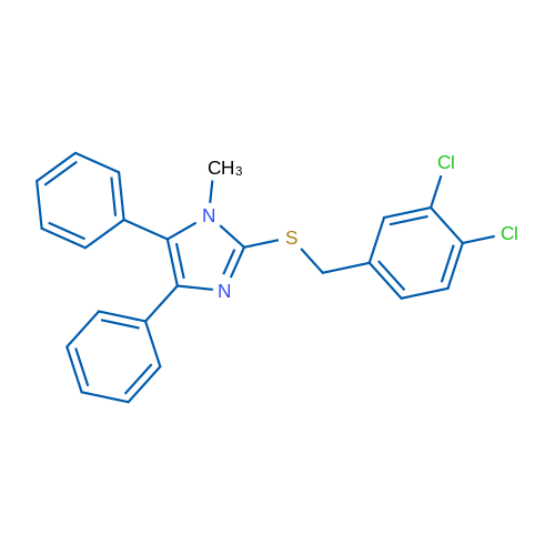 2-{[(3,4-dichlorophenyl)methyl]sulfanyl}-1-methyl-4,5-diphenyl-1H-imidazole 1g