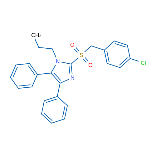 2-[(4-Chlorophenyl)methanesulfonyl]-4,5-diphenyl-1-propyl-1H-imidazole 1g