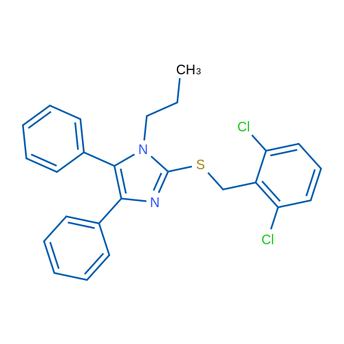 2-{[(2,6-dichlorophenyl)methyl]sulfanyl}-4,5-diphenyl-1-propyl-1H-imidazole 1g