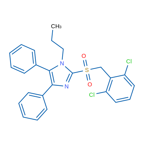 2-[(2,6-Dichlorophenyl)methanesulfonyl]-4,5-diphenyl-1-propyl-1H-imidazole 1g