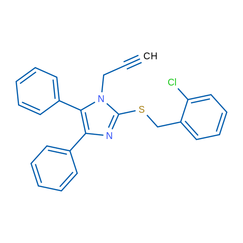2-{[(2-chlorophenyl)methyl]sulfanyl}-4,5-diphenyl-1-(prop-2-yn-1-yl)-1H-imidazole 1g
