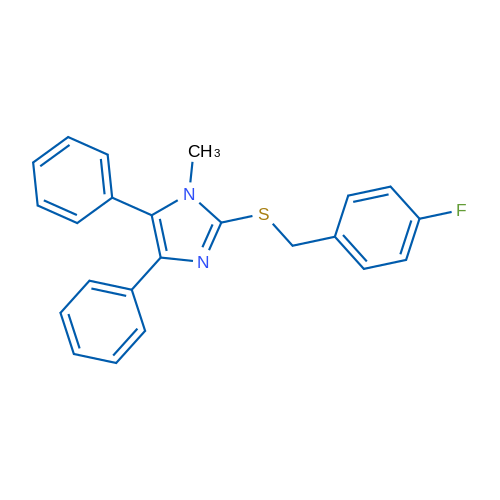 2-{[(4-fluorophenyl)methyl]sulfanyl}-1-methyl-4,5-diphenyl-1H-imidazole 1g