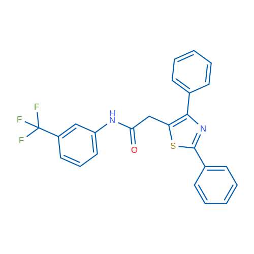 2-(2,4-Diphenyl-1,3-thiazol-5-yl)-N-[3-(trifluoromethyl)phenyl]acetamide 1g